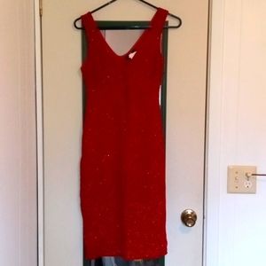 Jodi Kristopher 90s red glitter dress